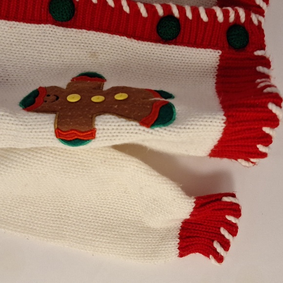 Rare!! Vintage Lord & Taylor Kids M Christmas Sweater Holiday Gingerbread Man. - Picture 9 of 9